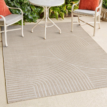 Skagen Minimalist Curve Geometric Area Rug